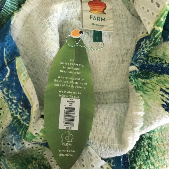 Farm Rio Araras Mini Dress Tropical Birds Stretchy NWT - Picture 12 of 13